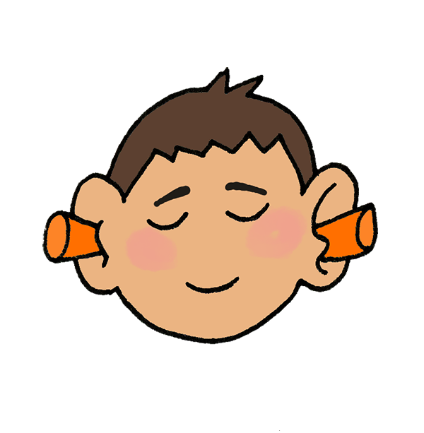 Earplugs, a type of Personal Protective Equipment.