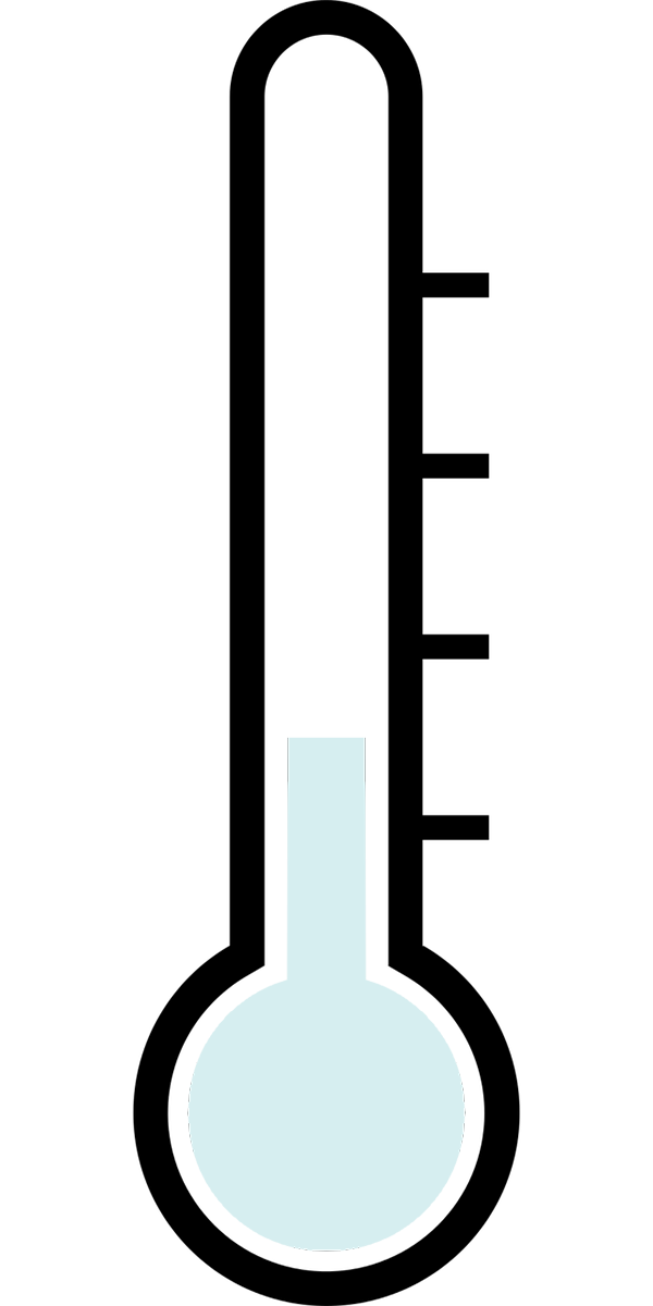 A thermometer with a low, or cold, tempurature.