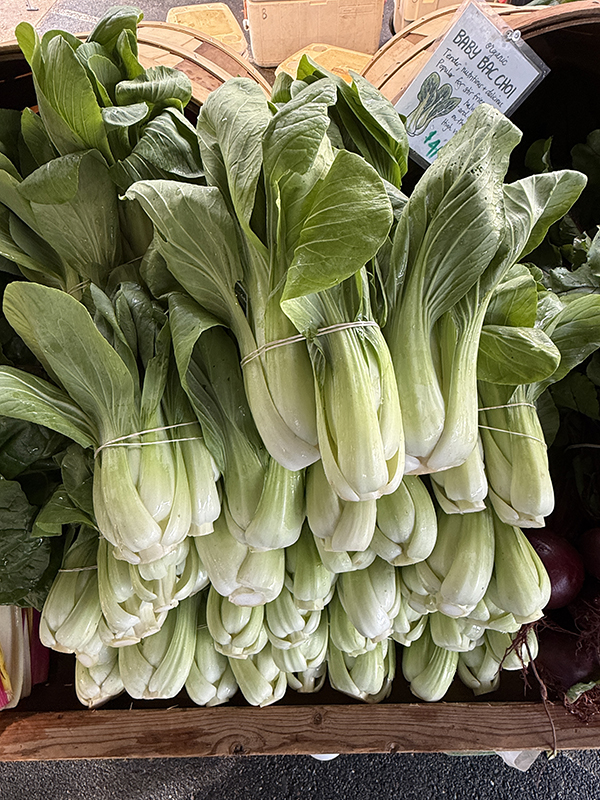 Bok Choi Display at Farmers Market