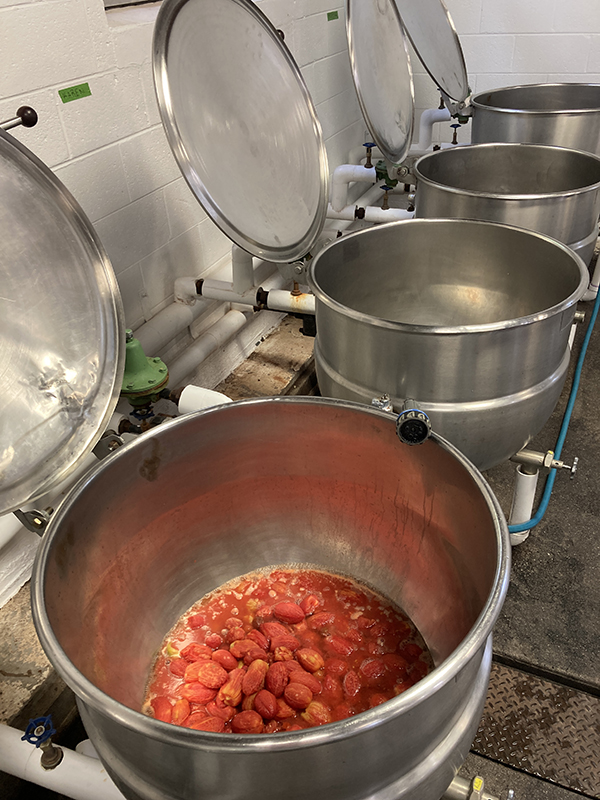 Large Kettles at Community Cannery