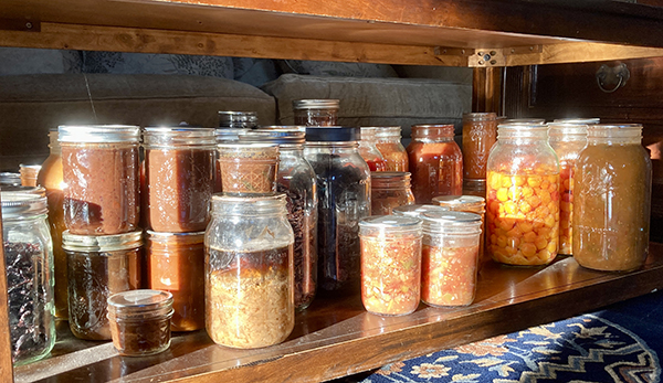 Home Canned Pantry Shelf