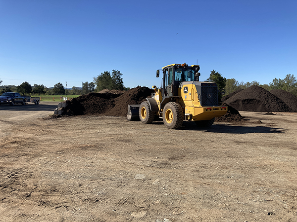 Front Loader Machine at Commercial Compost Facility
