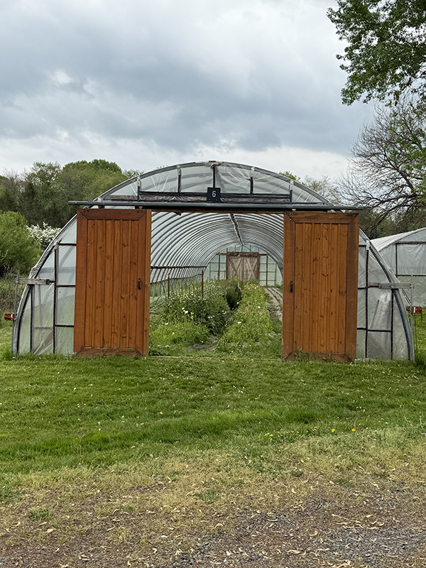 High Tunnel with Sliding Barn Doors