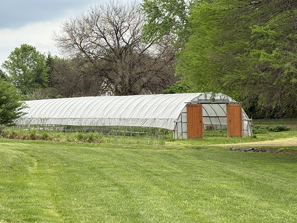 High Tunnel with Wood Doors