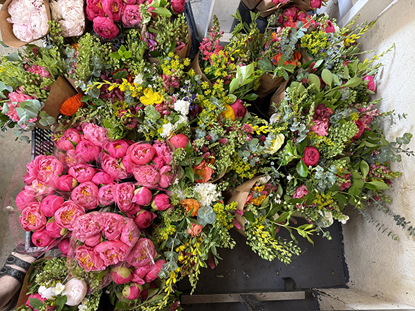 Flower Bouquets and Bunches Ready for Market