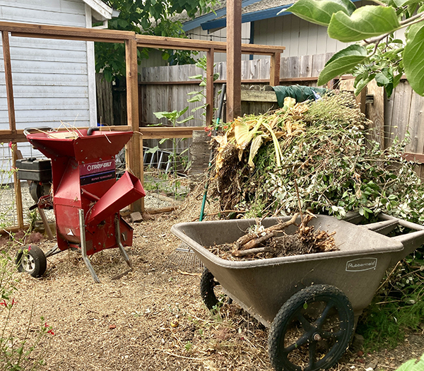 Garden Scale Wood Chipper to Mulch Garden Waste