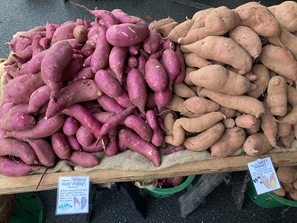 Sweet Potatoes Red and White at Market